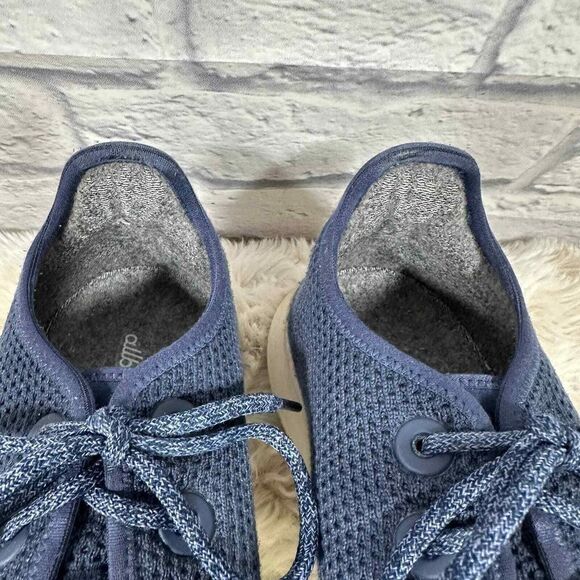 Allbirds Mens 9 Tree Runners Blue Mesh Lace Up Sneakers - Picture 3 of 6